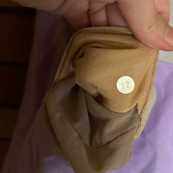 Lululemon Thick Strap Scoop Neck Halter Tank Top Purple & White Size 12 - Picture 4 of 4